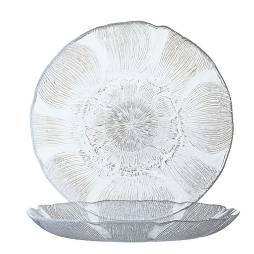 Glass Plates with Fleur Pattern