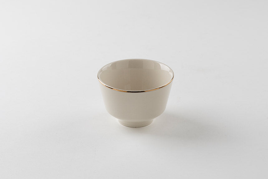 Ivory China with Gold Bouillon Cup