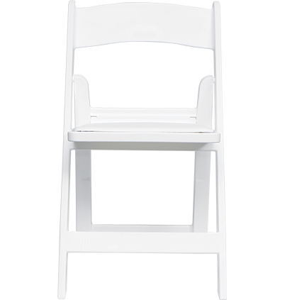 Chair, Resin White with padded seat
